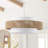 4-lamp matte white iron cloth cover dimmable pendant light