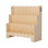 Bibliothèque pour enfants à 3 niveaux avec façade en bois festonnée faisant face à la bibliothèque pour tout-petits Montessori