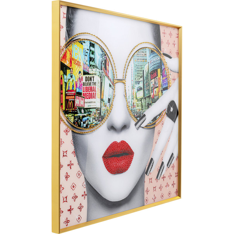 Times Square View Framed Picture, 80cm H x 80cm W