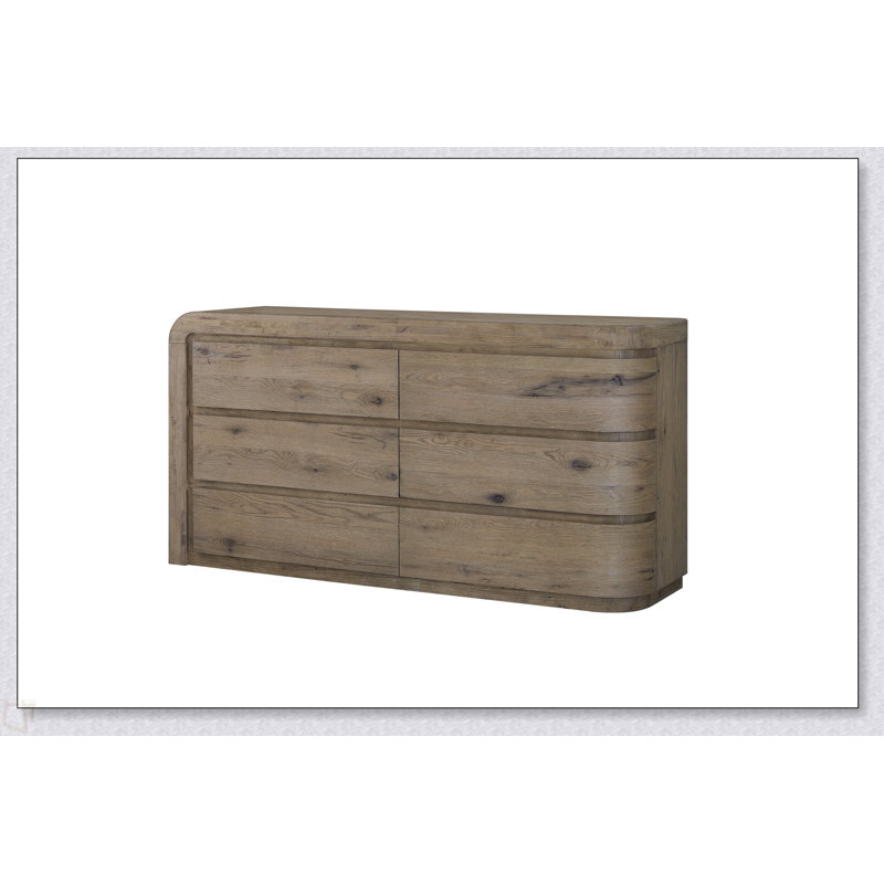 Commode courbée en chêne noueux anglais