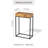 Framhosue Metal Frame End Table With Burl Finish Wood Top