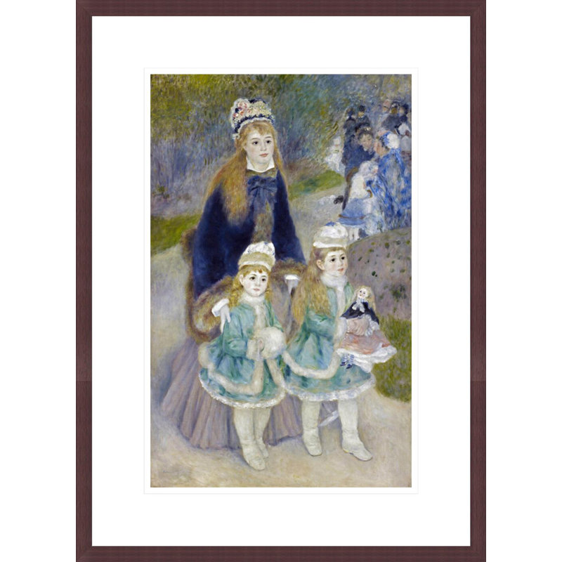 «Mother and Children (La Promenade)» par Pierre-Auguste Renoir, impression giclée encadrée, H 21,75 po x l 15,87 po