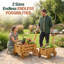 Chariot de jardinière décoratif en bois pour jardin, terrasse et cour