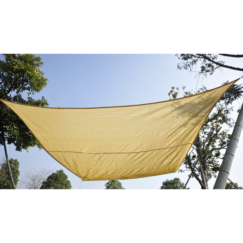 Sand 20' x 16' High-Density Polyethylene Outdoor Sun Shade Sail