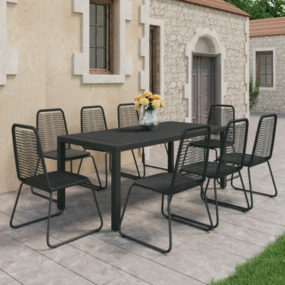 Towler 8 - Person Wicker Patio Dining Set with Rectangular Table