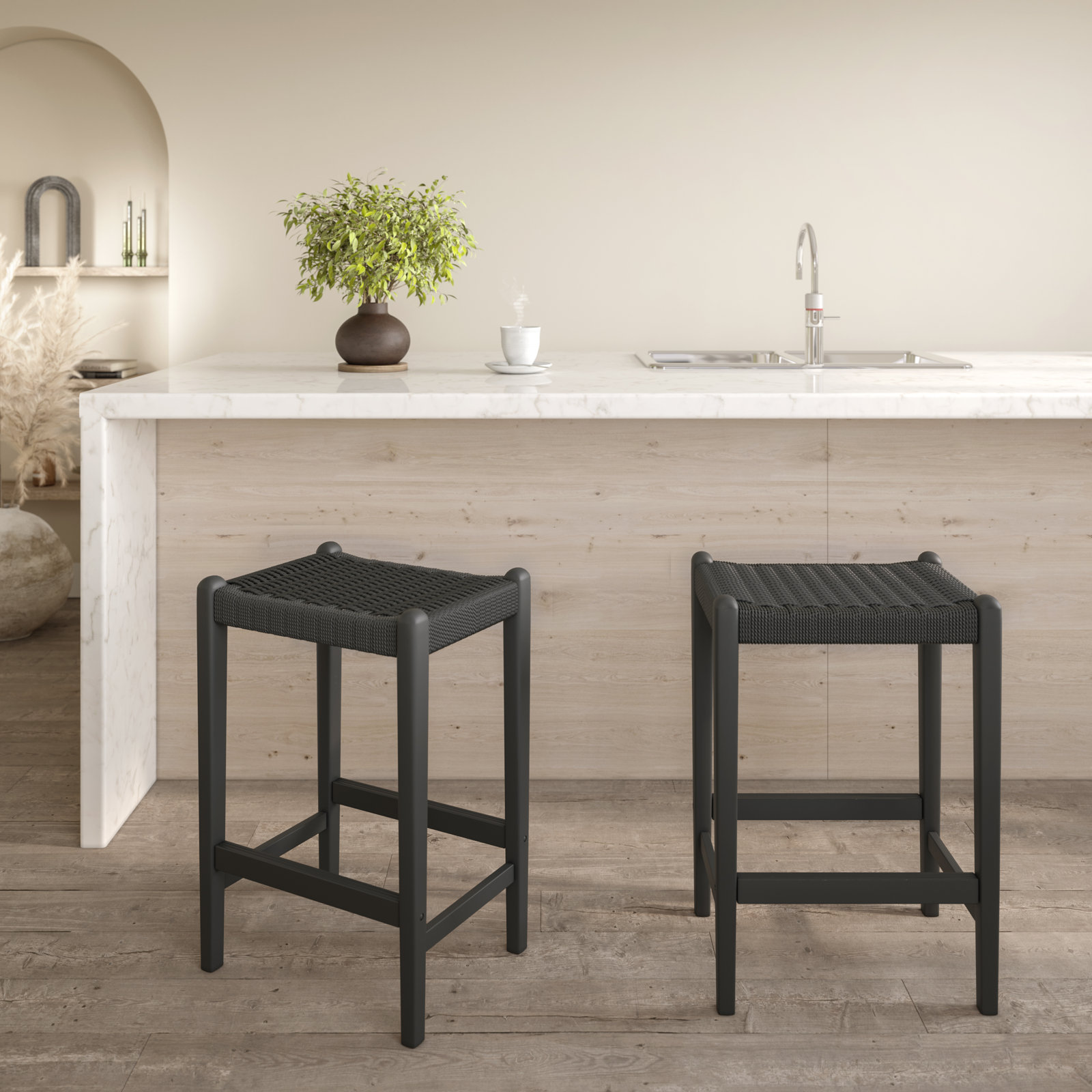 Piper 26" Bar Stool, Black