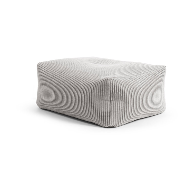 Pouf / repose-pieds en velours côtelé Jometh, Gris