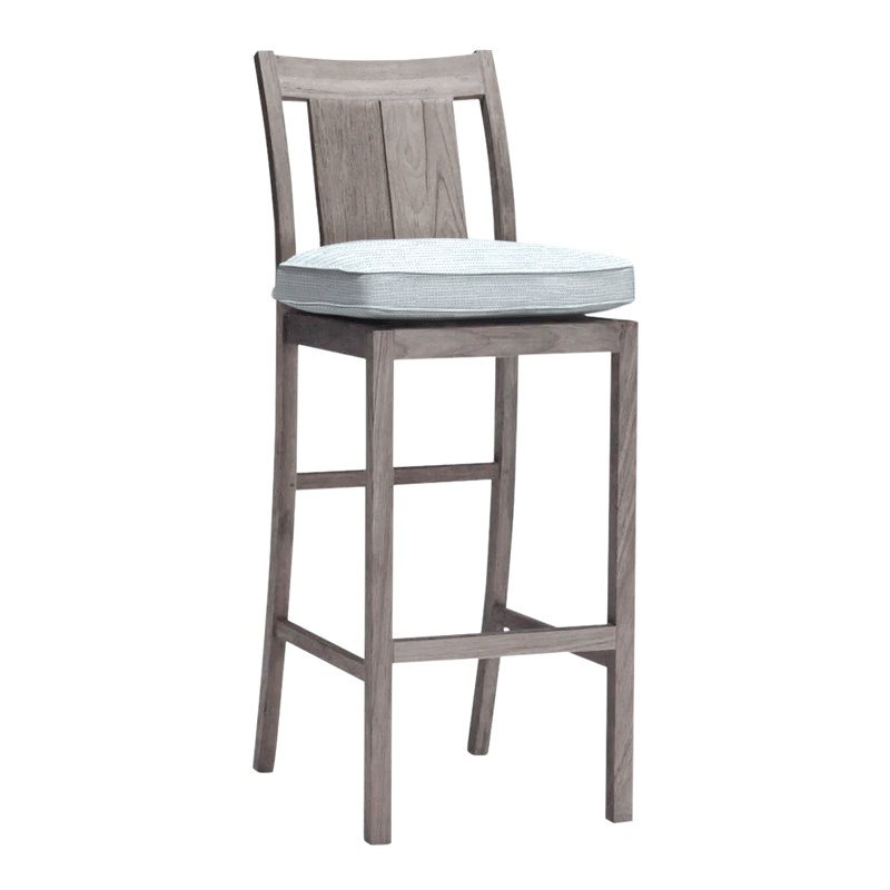 Tabouret de comptoir 24 po Croquet, Welt, Ciel de papier, Teck huître