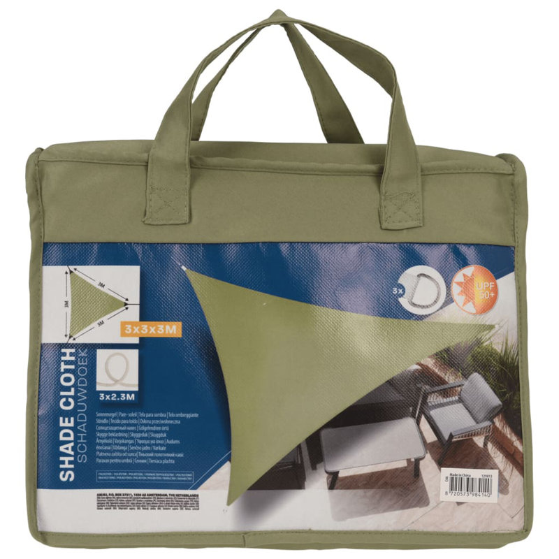 Progarden Shade Cloth 3X3x3 M Green Triangle