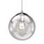 Mini-luminaire suspendu en chrome l 8 po avec abat-jour sphère en verre transparent James-Thomas-211000074