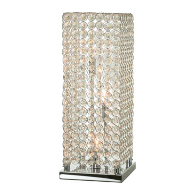 20"H Crystal Column Table Lamp