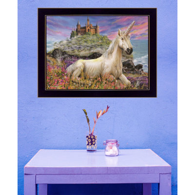 Royal Unicorn Framed Wall Art for Living Room, Home Wall Decor by Ed Wargo