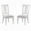 Chaise d'appoint (lot de 2) lin gris clair et blanc vieilli