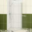 35 po X P 72 po H Cabine de douche d'angle semi-sans cadre pivotante H Blanc Neo-Angle-120047420