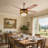 Gold Crystal Ceiling Fan With Led Light And Remote, 3-color Dimmable