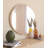Modern Round Wall Mirror, 23.6 x 23.6 x 0.9 Inches | 100% MDF with Ecological Flotal-E Finish, Natural Color | Scandinavian Design, Perfect for Home Decor & Aesthetic Enhancement, Easy Wall Mounting-1859139110