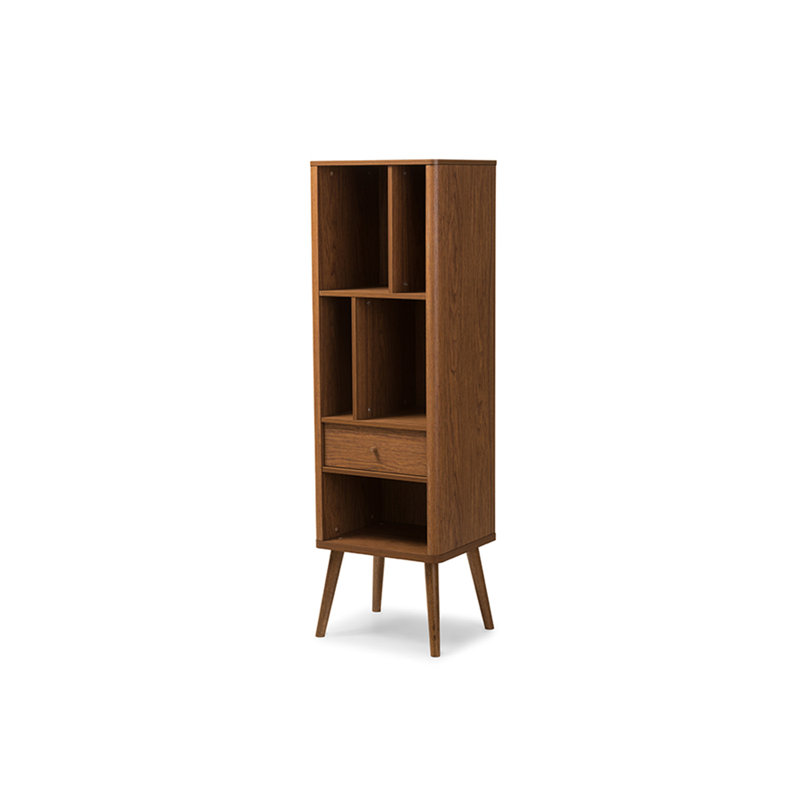  Ellingham Mid-Century Retro Modern 1-Drawer Sideboard Storage Cabinet Bookcase Organizer