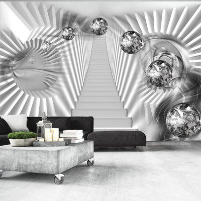 Silver Steps 2.10m x 300cm Wallpaper
