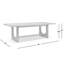 Table de salle à manger à 8 places en pin récupéré 94 po Turnkey