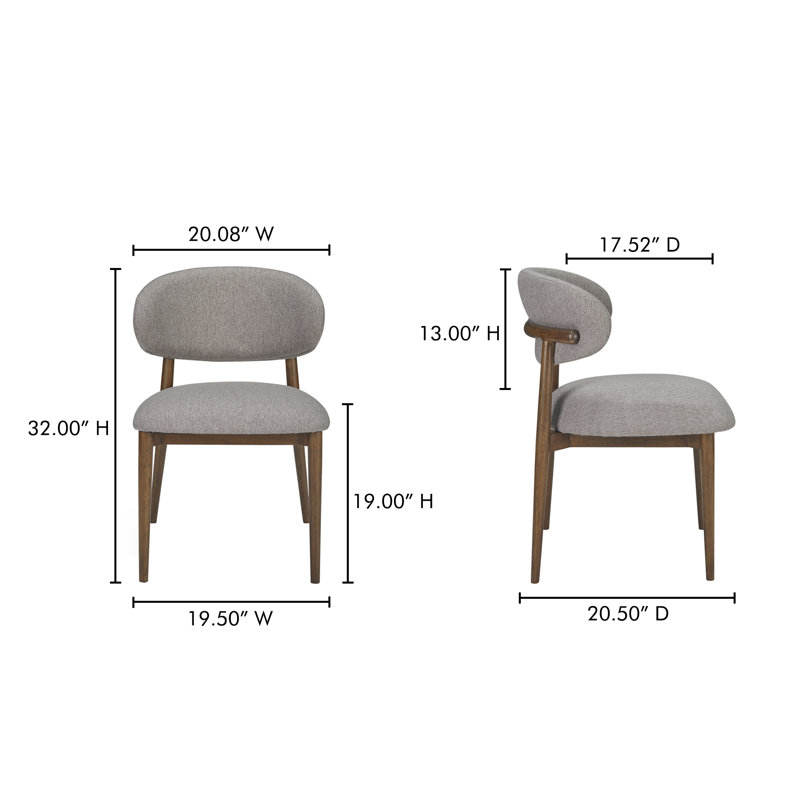 Deloris Dining Chair, Grey Performance Chenille