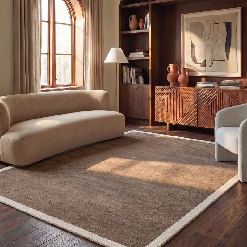 Metro Hand Tufted Wool; Cotton Solid Color Indoor Rug, Rectangle 8' x 10'