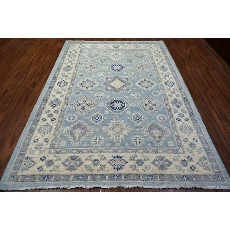 Transitional One-of-a-Kind Rectangle 6'1" X 9' Hand Knotted Area Rug
