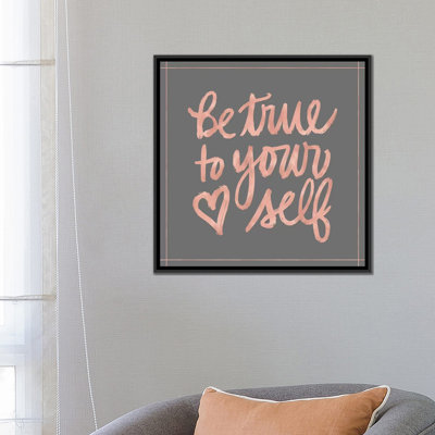 «Be True», impression sur toile