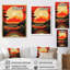 Red Bold Sunset III, reproduction d'art sur toile-182054065-182054066