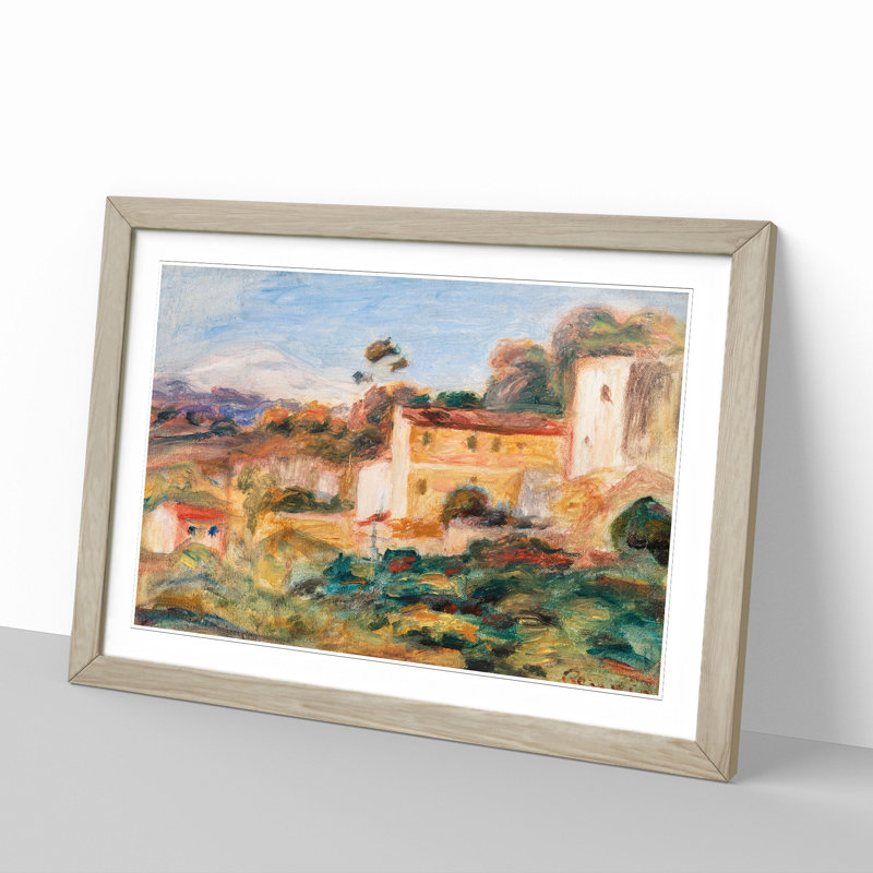 Landscape Vol.7 by Pierre-Auguste Renoir - Picture Frame Painting, Oak Framed, 65cm H x 90cm W x 2cm D