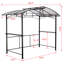 Pavillon de jardin barbecue 8X5Ft - structure en acier, plateau en polycarbonate à deux niveaux et tablettes incluses
