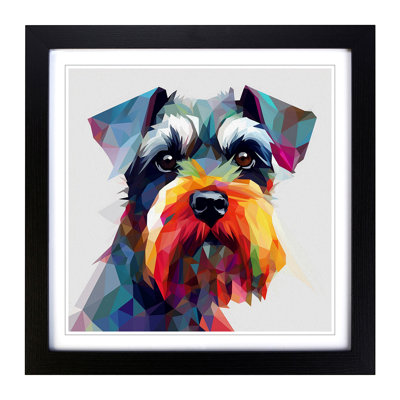 Schnauzer Abstract - Framed Print