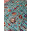 Tapis bleu sarcelle en laine et coton Original