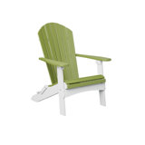 Berlin Gardens Comfo Back Regular Top With White Base Adirondack Chair