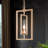 Labonte 1-Light Dimmable Gold Rectangle Pendant Light