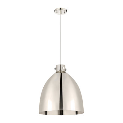 Metal Bell 1 Light Stem Hung Pendant
