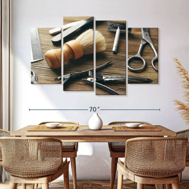 Shuttleworth Barber Tools, 42" H x 68" W