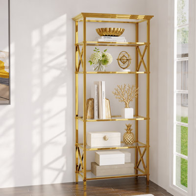 Ensemble de 1 étagère en verre transparent Moder