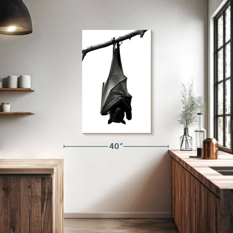 Chauve-souris à l'envers monochrome Brampt, H 39 po x l 26 po