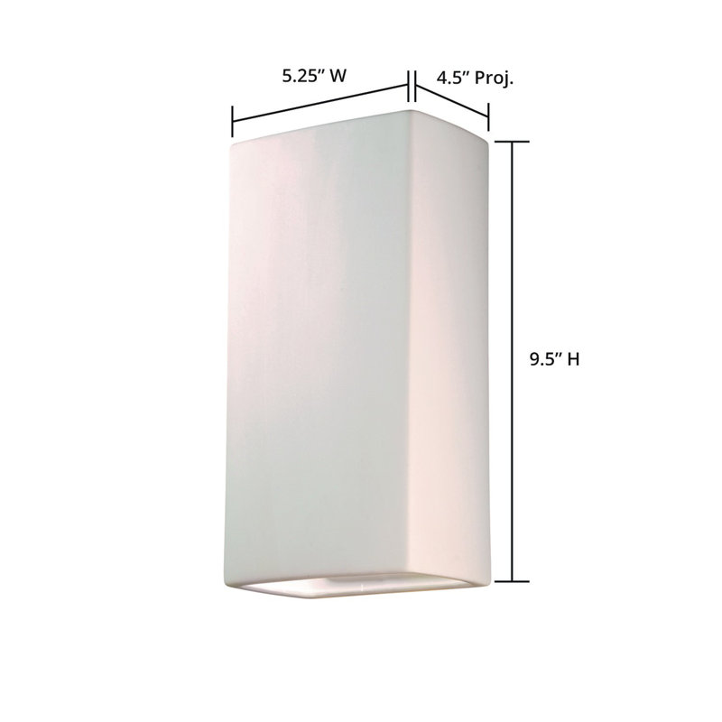 Henry Street Ceramic Flush Mounted Sconce, Antique Copper, 13.5" H x 7.25" W x 6.5" D