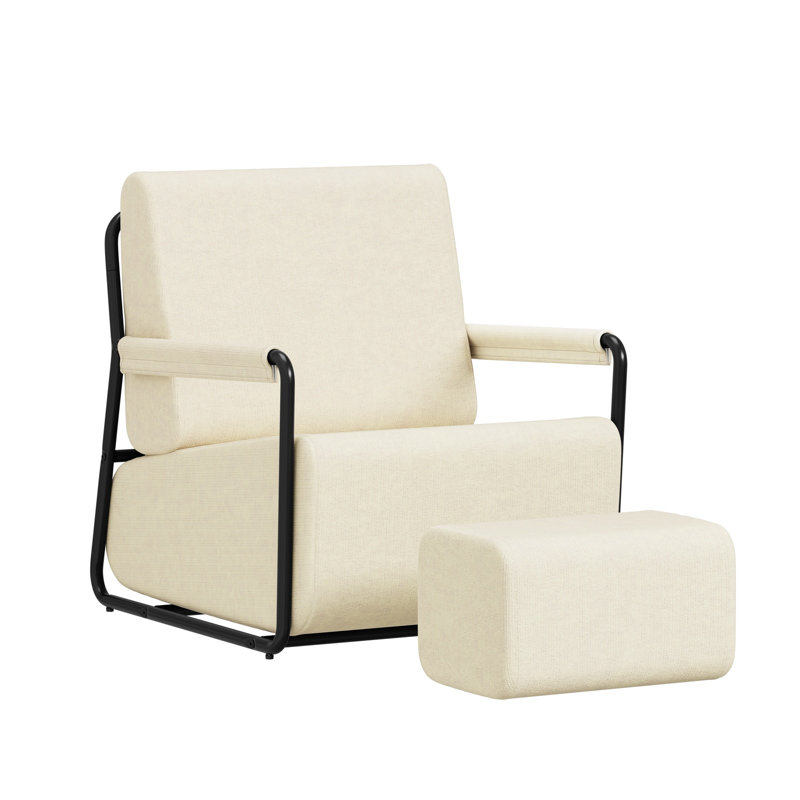 Upholstered Flannel Armchair