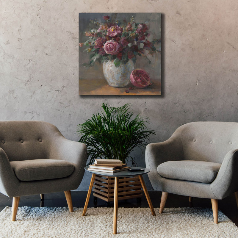 «Moody Rich Fall Florals» par Danhui Nai, art mural sur toile, H 37 po x l 37 po
