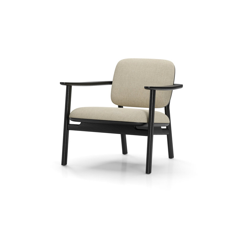 Marea Lounge Chair, Black Oak, Main Line Flax 20