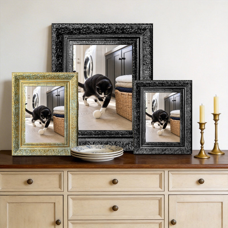 Cadre photo 3 pièces noir pour décor à la maison 11 "x 14", Black, 3, 11" W x 14" H