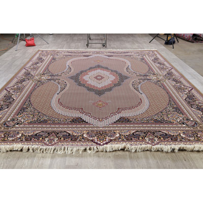 Tapis décoratif en laine acrylique Bidjar Tukish de couleur orientale à motif géométrique 13 pi 3 po X 9 pi 10 po Katherin