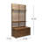 Stylish Wood Bench With Storage Rack - Enhance Entryway Decor 37.68" Wide X 65.73" High 18.22" Deep -Hued Elegance