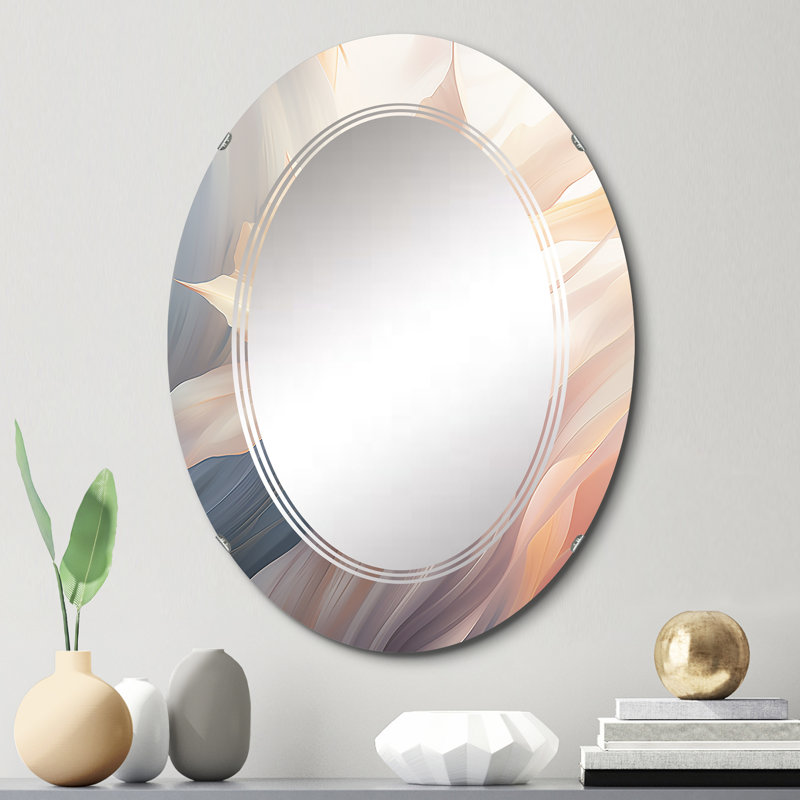 Dolyestown - Miroir mural moderne ovale, 30 po x 20 po