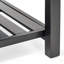 Table de repose-pieds avec rangement, repose-pieds carré avec rangement et support inférieur, table de repose-pieds capitonnée et rembourrée pour le salon