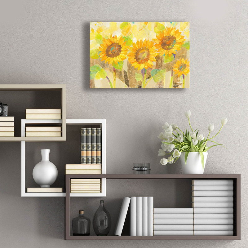 «Turn To The Sun» par Albena Hristova, art mural en verre acrylique, H 16 po x l 24 po x P 0,2 po