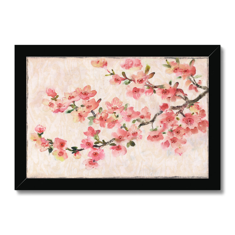 Cherry Blossom Composition I by Timothy O' Toole - Painting, Black Framed Paper Print, 24cm H x 34cm W