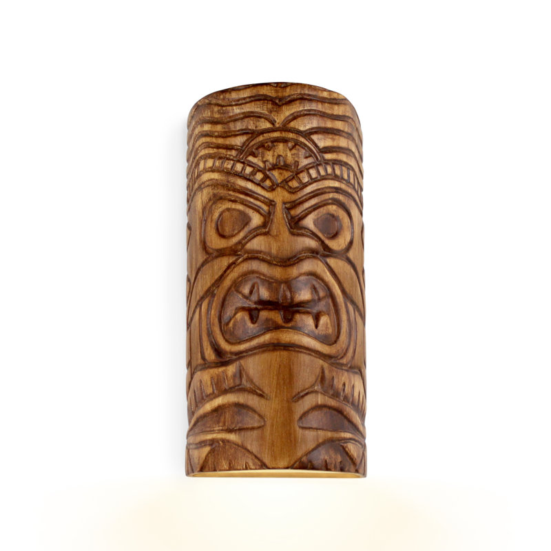 Stroud Ceramic Wall Light, Amber Palm